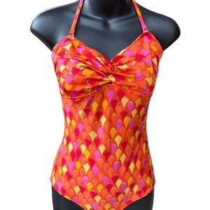 GOTTEX vintage one piece swim suit size 10 with matching cover-up, size small,